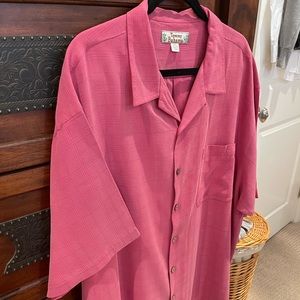 TOMMY BAHAMA DUSTY ROSE XXL SILK SHIRT in Excellent Condition; New $128 Now $21
